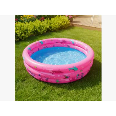 Imagen 2 del producto Piscina Inflable Niños Niñas 3 Anillos 120x40cm Rosa