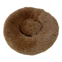GENERICO - Cama para mascotas antiestrés 80 cm talla XL marrón