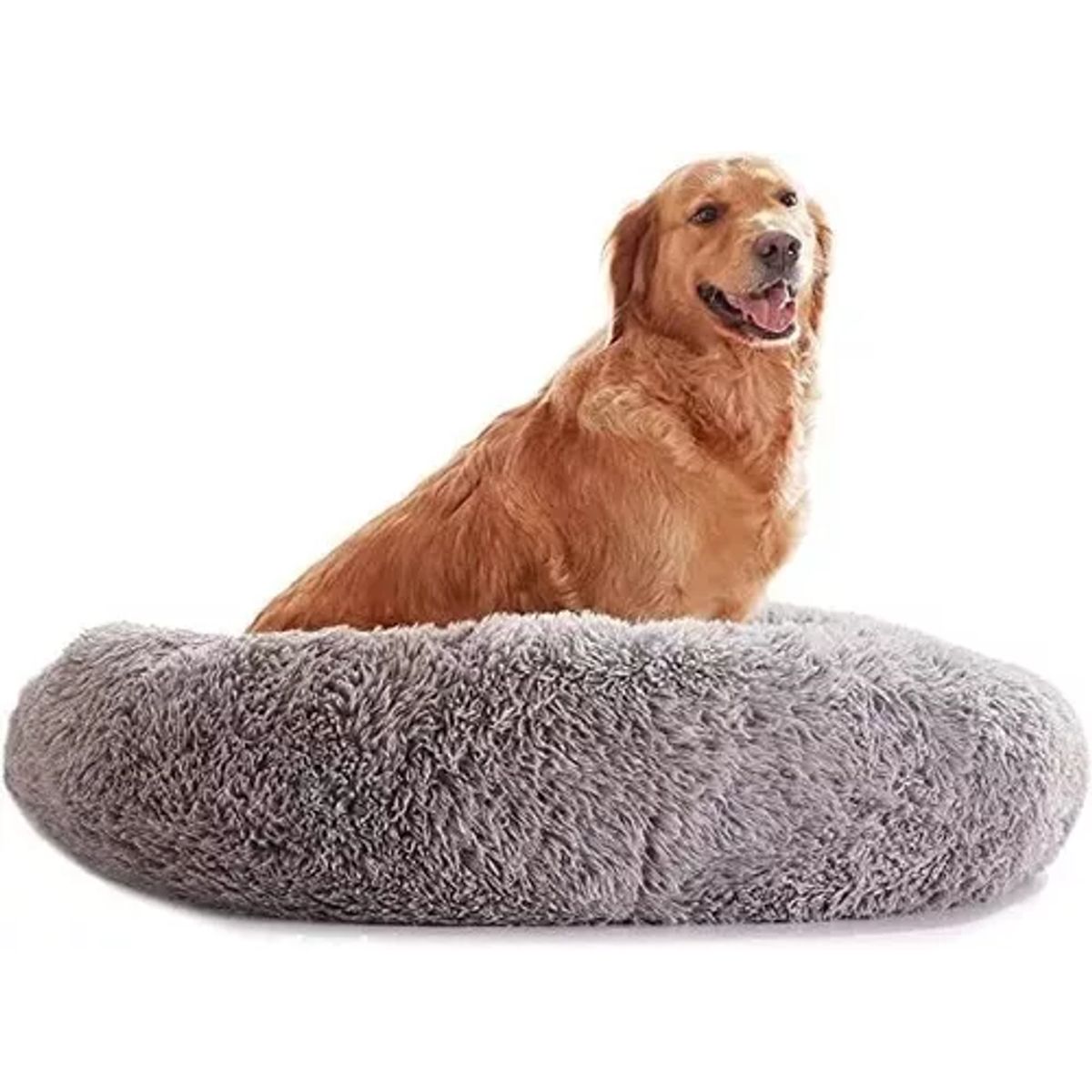 GENERICO - Cama para mascotas antiestrés 110 cm talla XXL gris