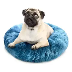 GENERICO - Cama antiestrés felpa pequeña para mascotas 40 cm