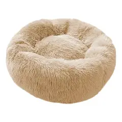 GENERICO - Cama para mascotas felpa antiestrés 80 cm XL beige