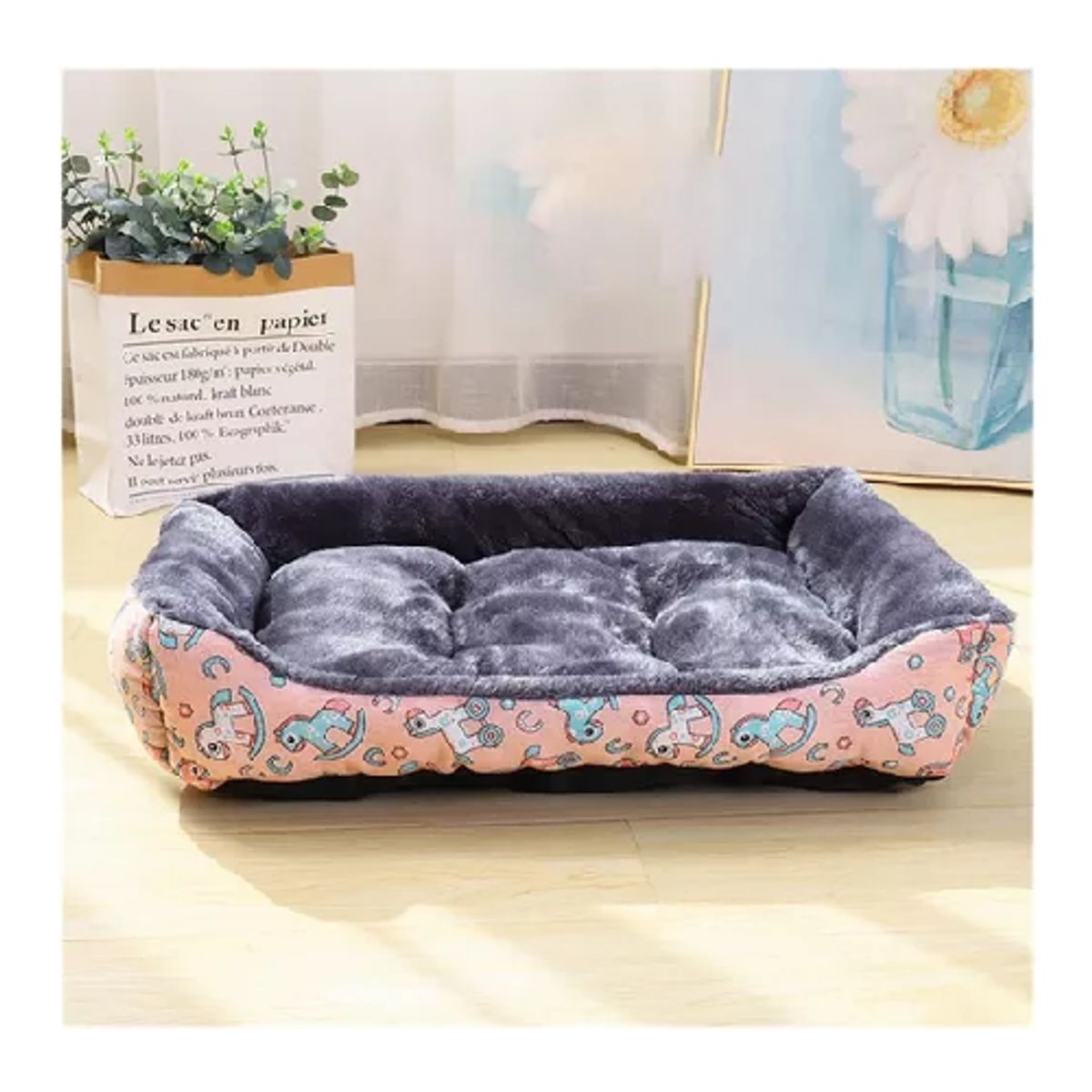 GENERICO - Cama ultrasuave para mascotas hasta 5 kg azul