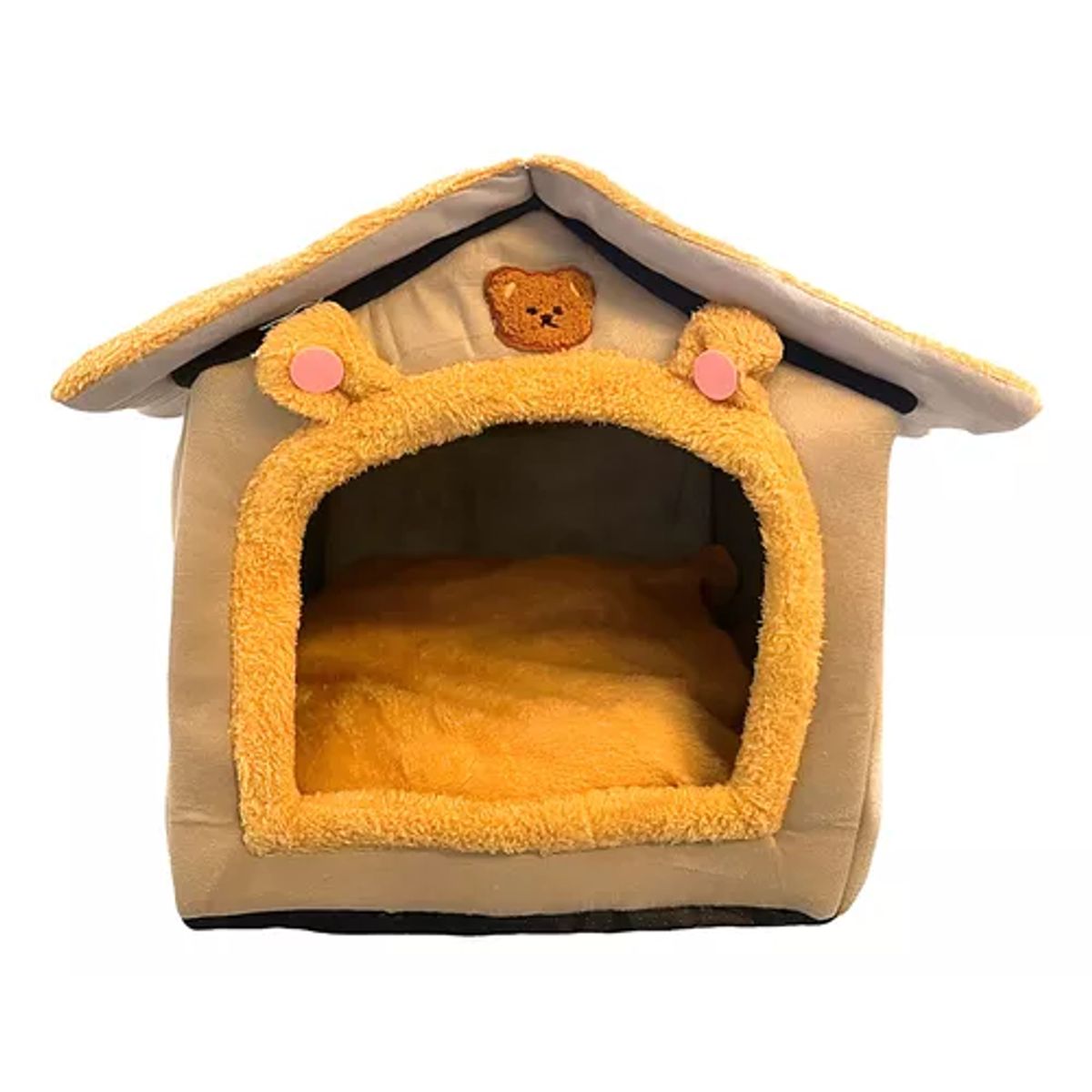 GENERICO - Cama para mascotas felpa iglú casa perros y gatos L