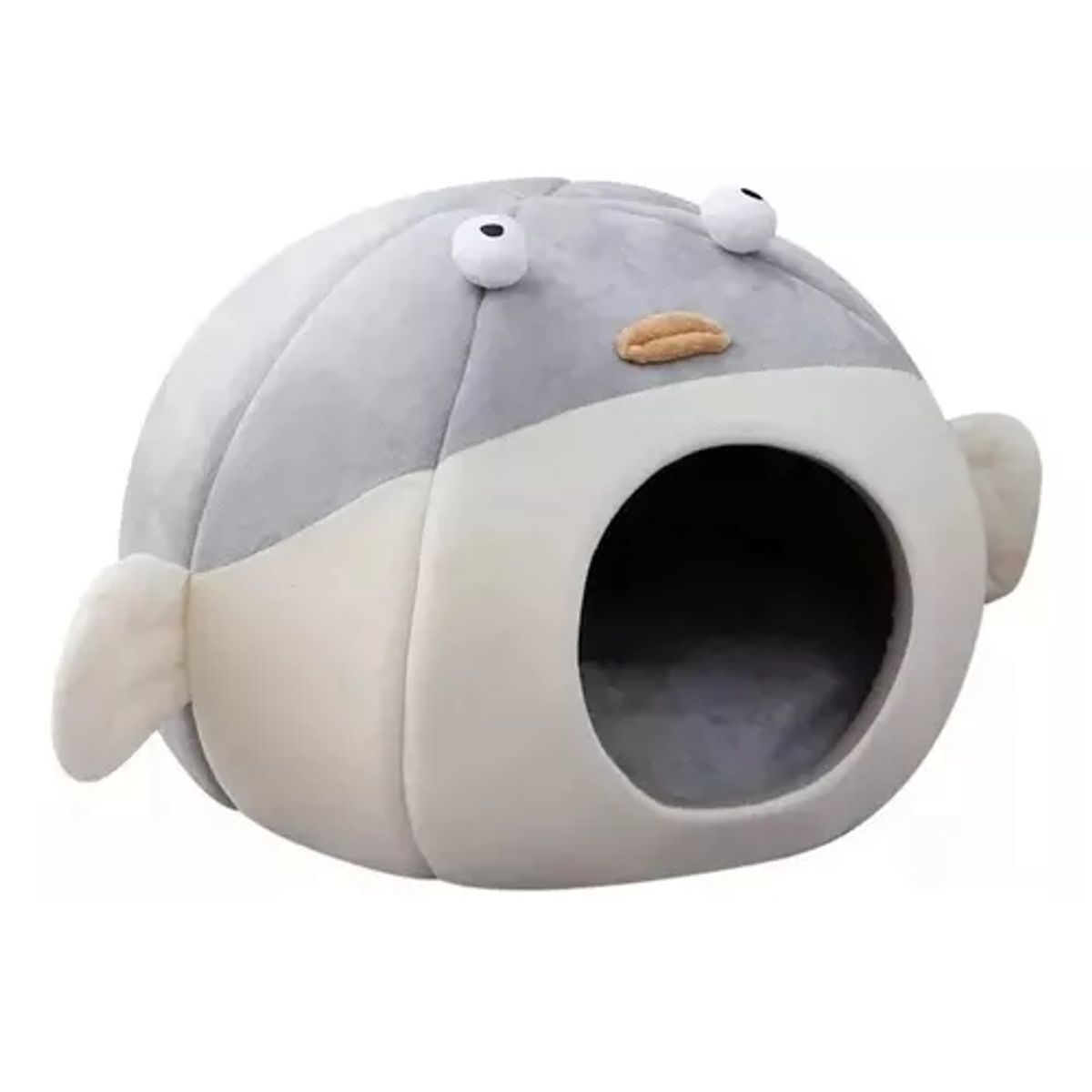 GENERICO - Cama iglú para mascotas gato y perro invierno pez S gris