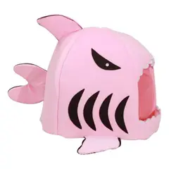 GENERICO - Casa cama para mascotas perro y gato tiburón rosado