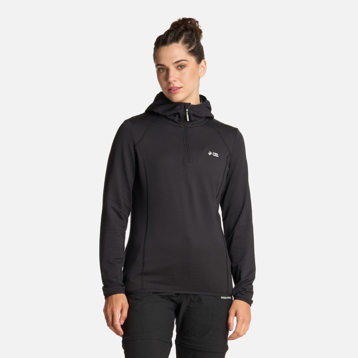 HAKA HONU - Polerón Mujer Taina Nui Negro Haka Honu