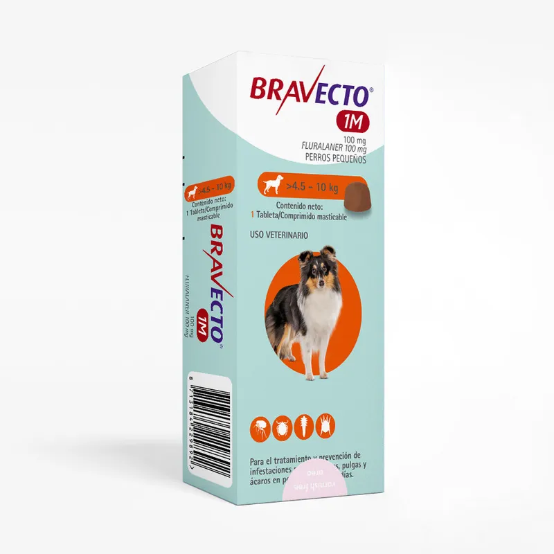 MSD - Bravecto 1M Perro 4.5 a 10 Kg