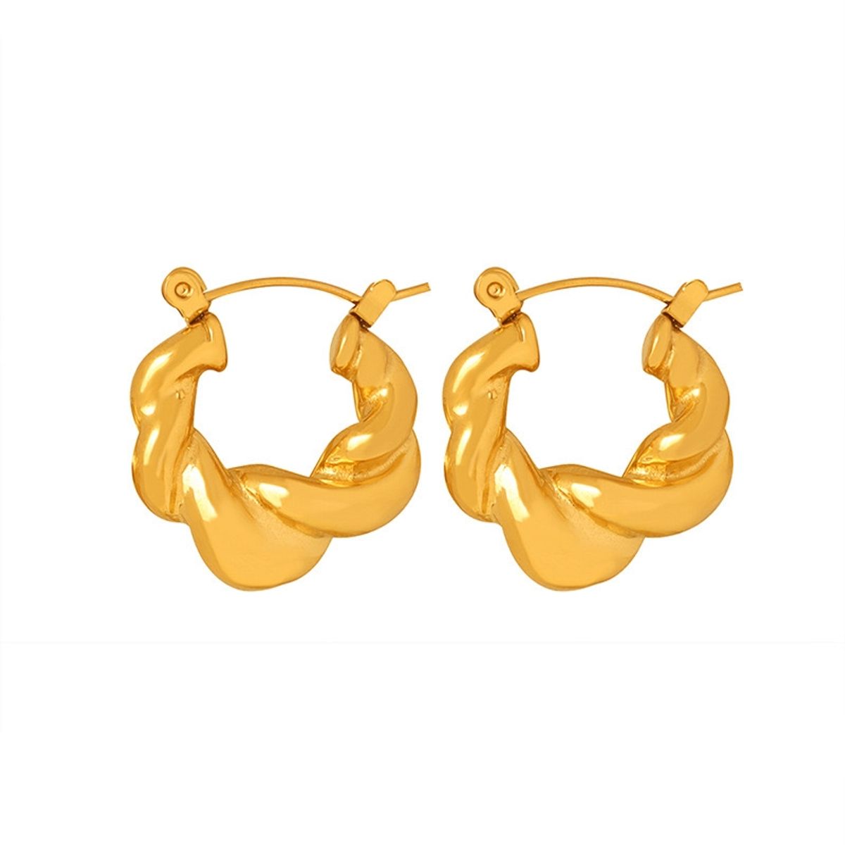 LUX JOYAS - Aros Baño Oro Amarillo 18k Botes Caracol