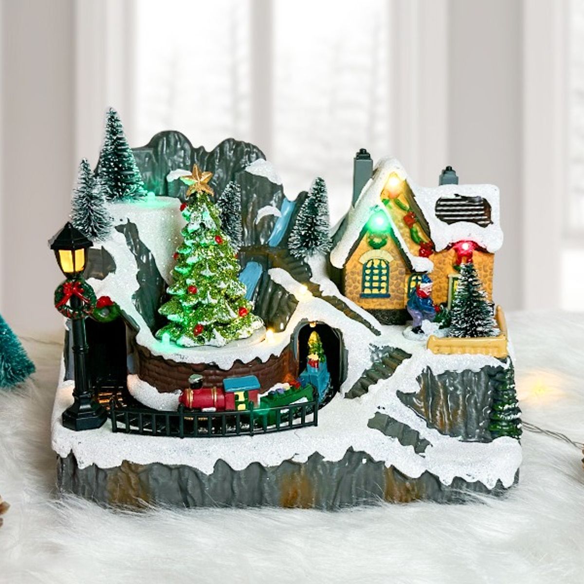 MOVI - ALDEA NAVIDEÑA MUSICAL CON LUZ Y MOVIMIENTO