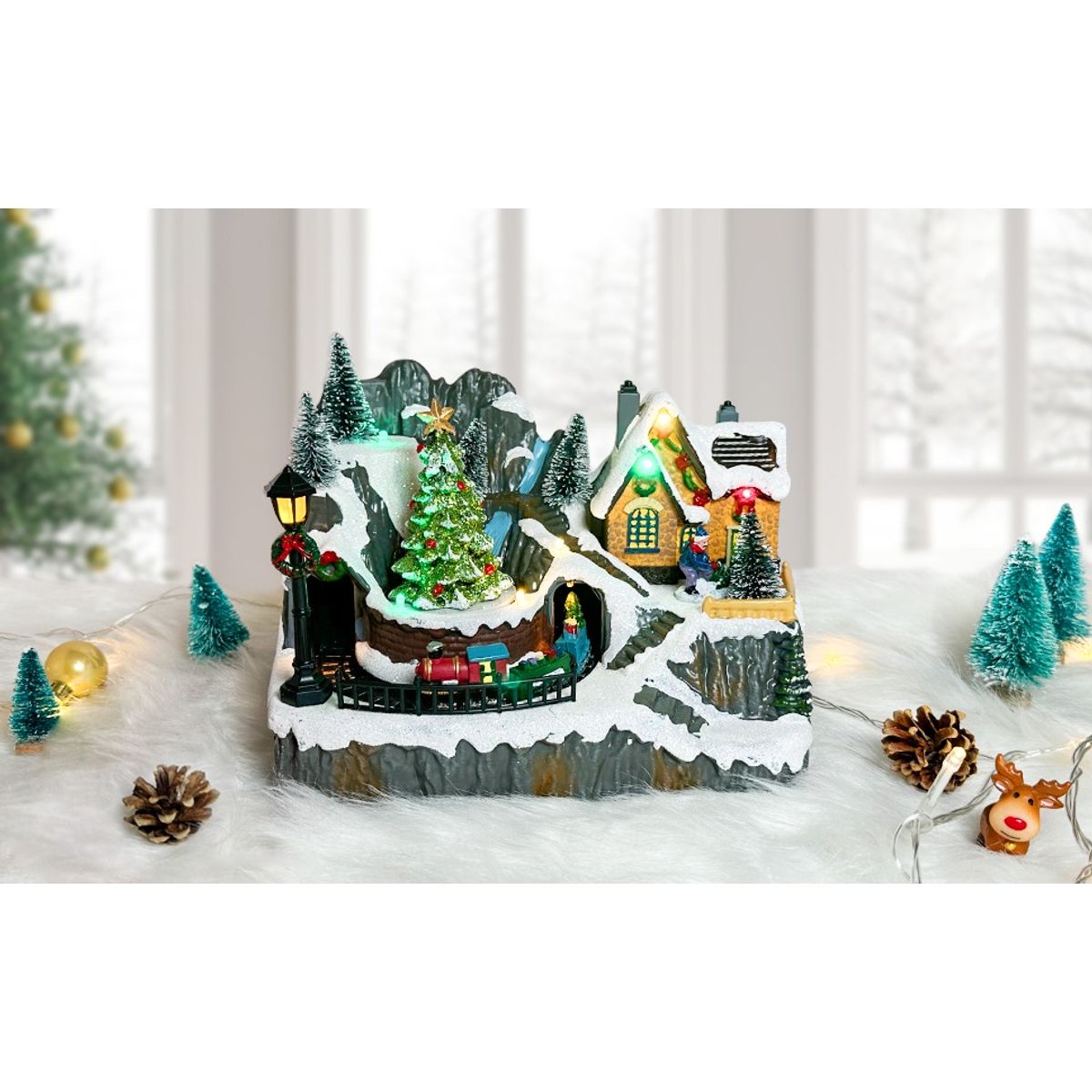 MOVI - ALDEA NAVIDEÑA MUSICAL CON LUZ Y MOVIMIENTO