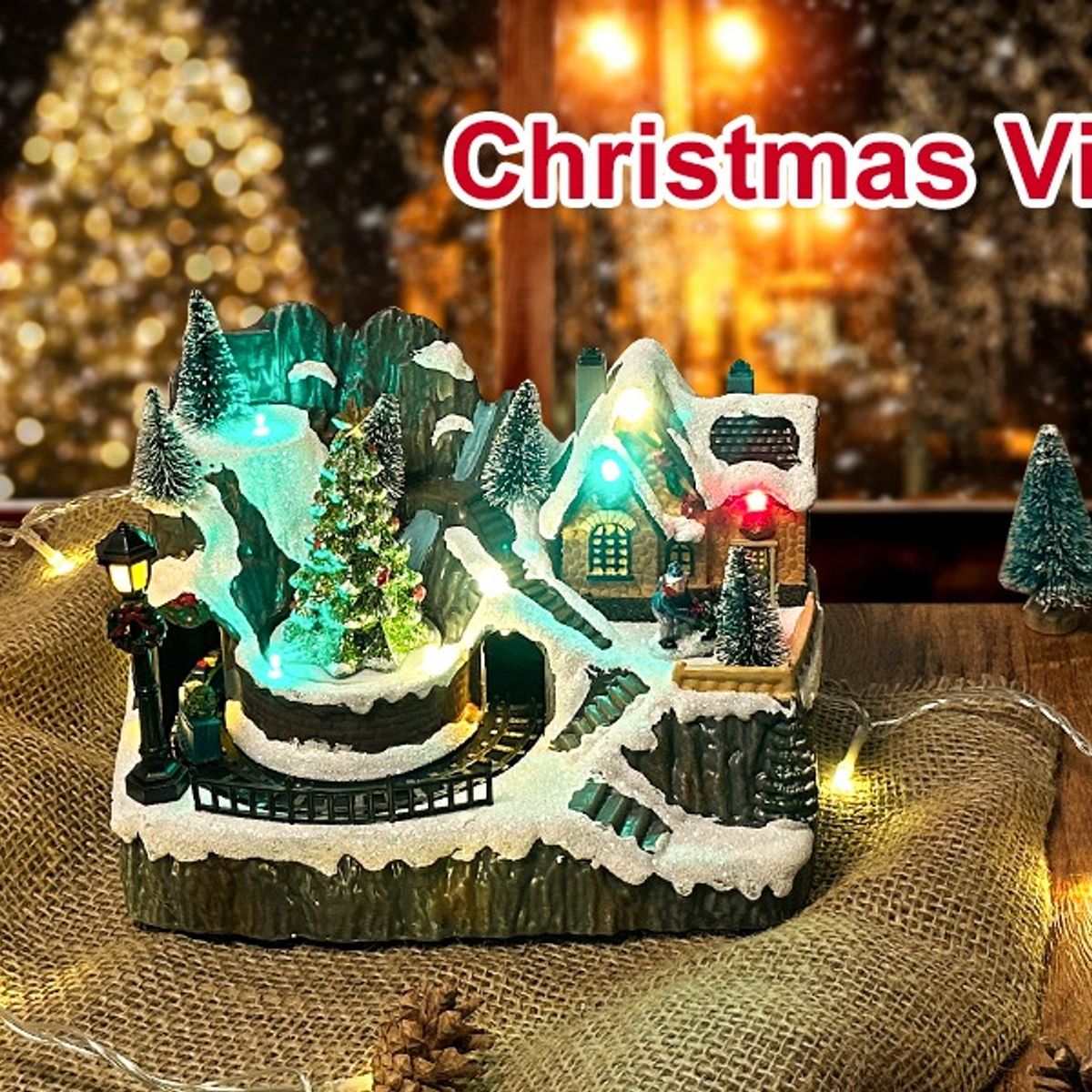 MOVI - ALDEA NAVIDEÑA MUSICAL CON LUZ Y MOVIMIENTO