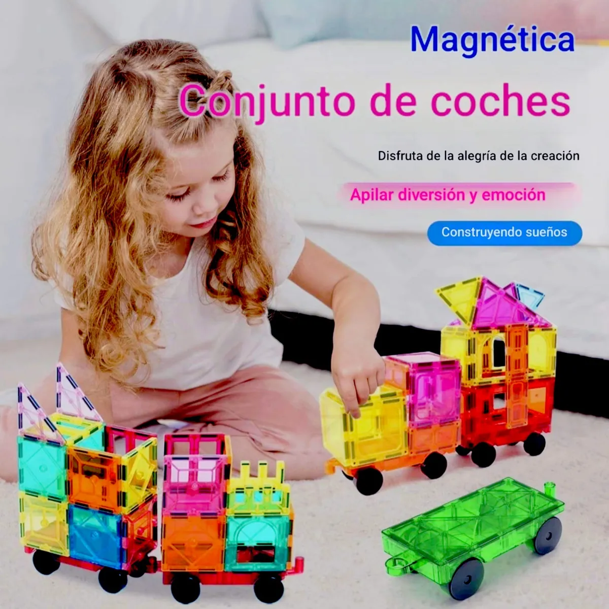 GENERICO - Juego Educativo  Bloques De Construcción Magnéticos Tren