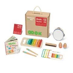 CHITINES - Caja Montessori Centro Actividad Estimulación Musical 13 Pcs