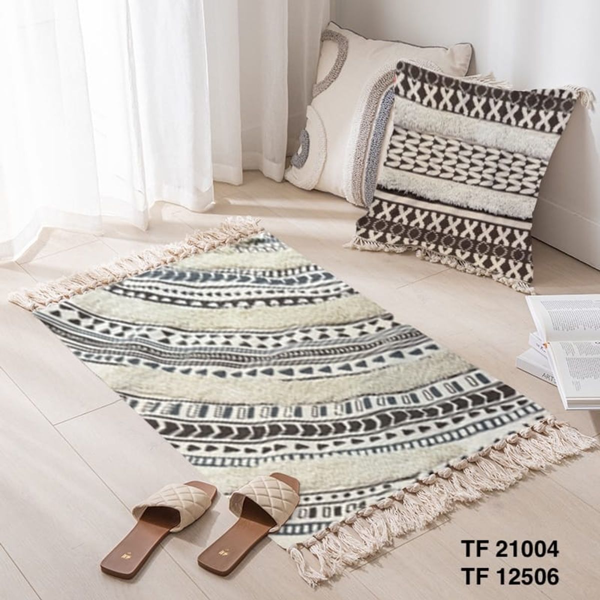 GENERICO - alfombra de lino decorativa 60x90