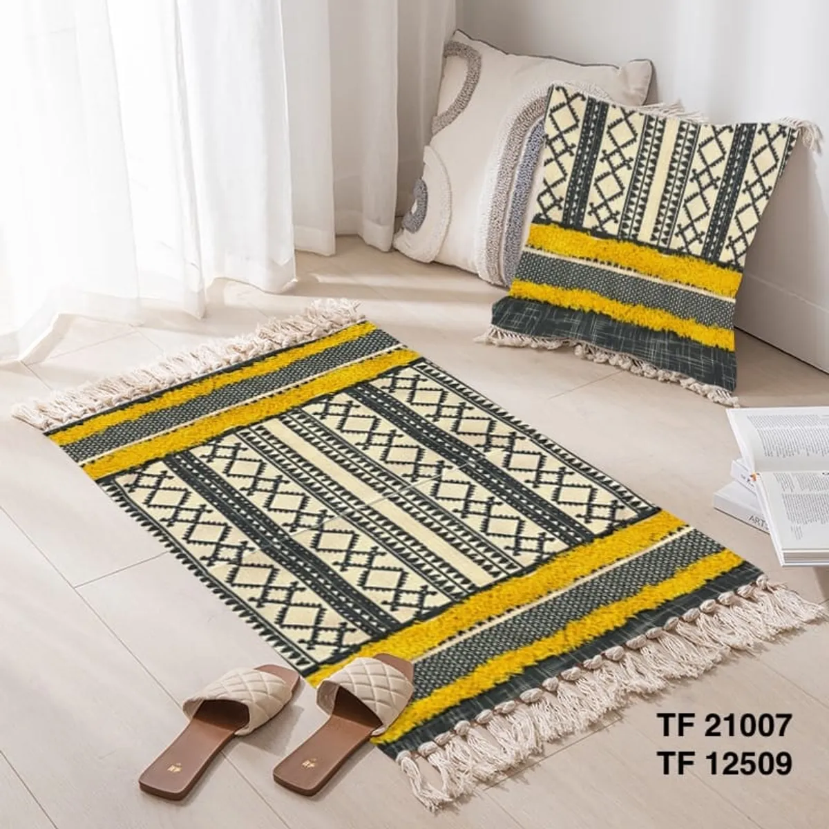 GENERICO - alfombra de lino decorativa 60x90