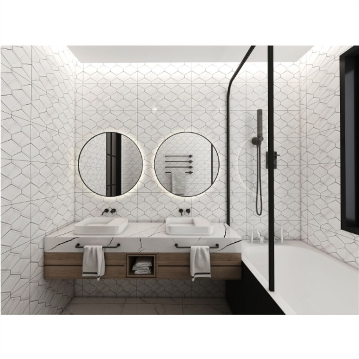 ETERSOL - Cerámica 30x60 cm Marmo Rombo caja 1,62 mt2