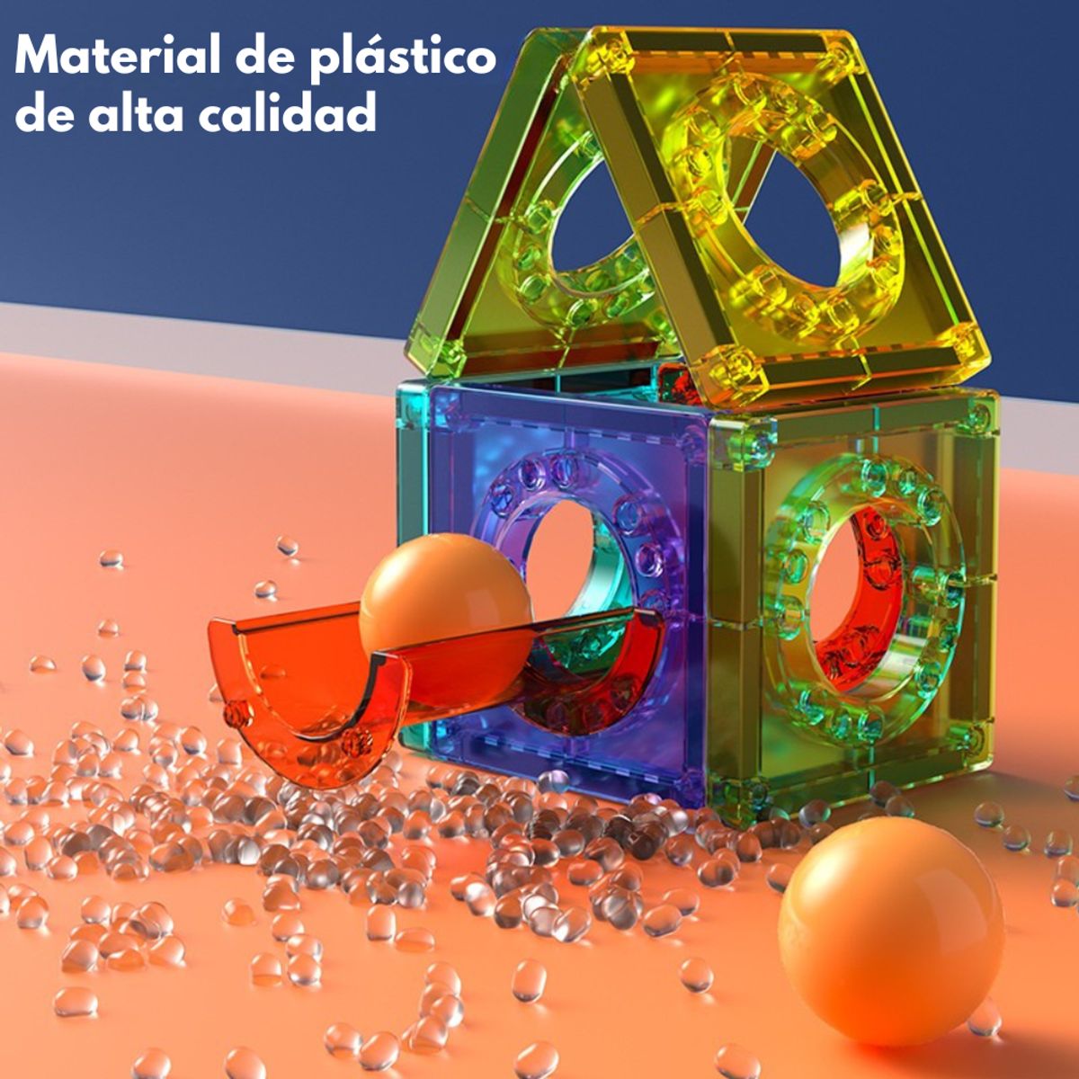 MAGNETICS - Set de Bloques Magnéticos y Pista STEM – 45 Piezas