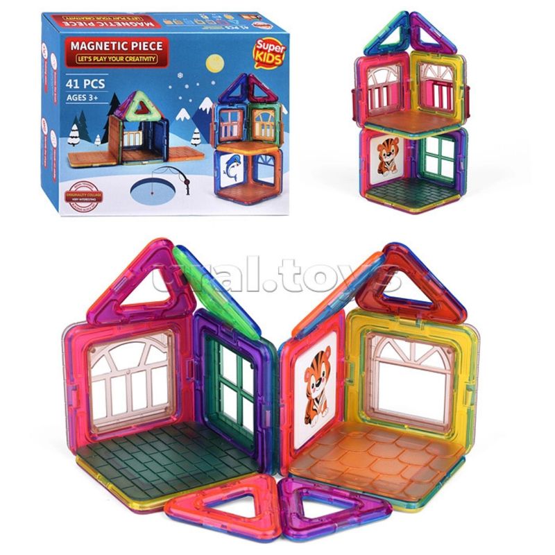 MAGNETICS - Set de Bloques Magnéticos Super Kids – 41 Piezas