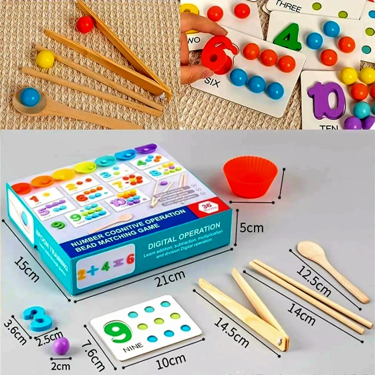 GENERICO - Juego Educativo Clasificación De Cuencos  Colores Matemáticas