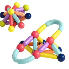 MAGNETICS - Set de Construcción Magnética con Barras y Esferas – 66 Pcs