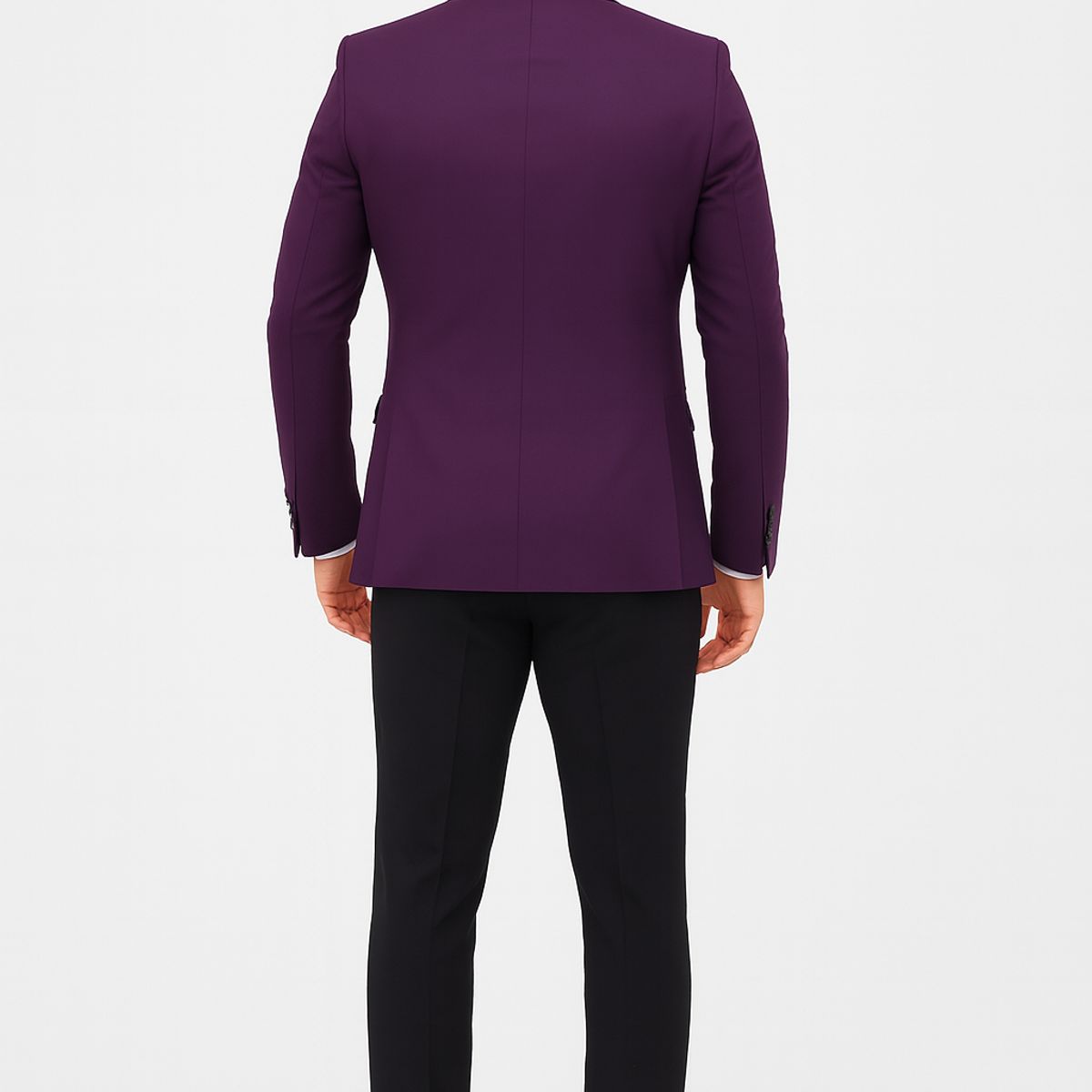 XPRESS RECHARGE - Traje de Hombre Slim Fit 4 Piezas Morado con Chaleco y Corbatín