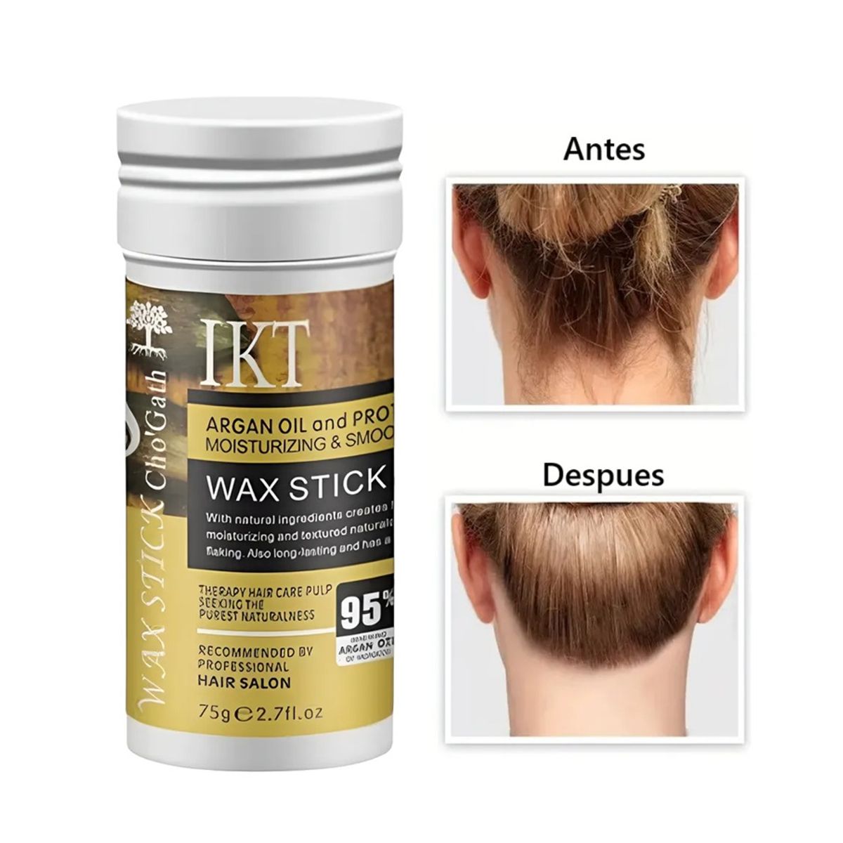 GENERICO - Cera Barra Para peinar Hair Stick Wax 75g IKT Organ Oil