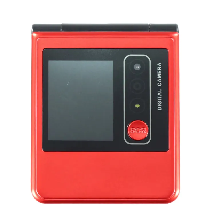 Celular Senior 4G Dual SIM SOS Doble Pantalla Rojo - SC