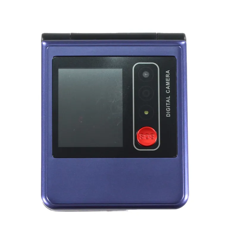 TECNOLAB - Celular Senior 4G Dual SIM SOS Doble Pantalla Azul - SC