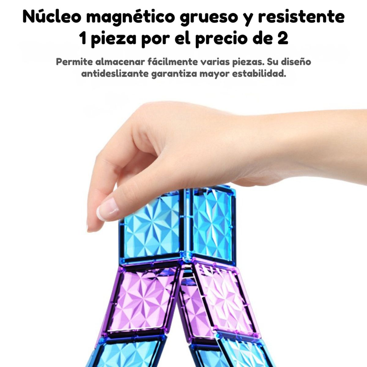 MAGNETICS - Set de Bloques Magnéticos Diamond Series – 80 Piezas