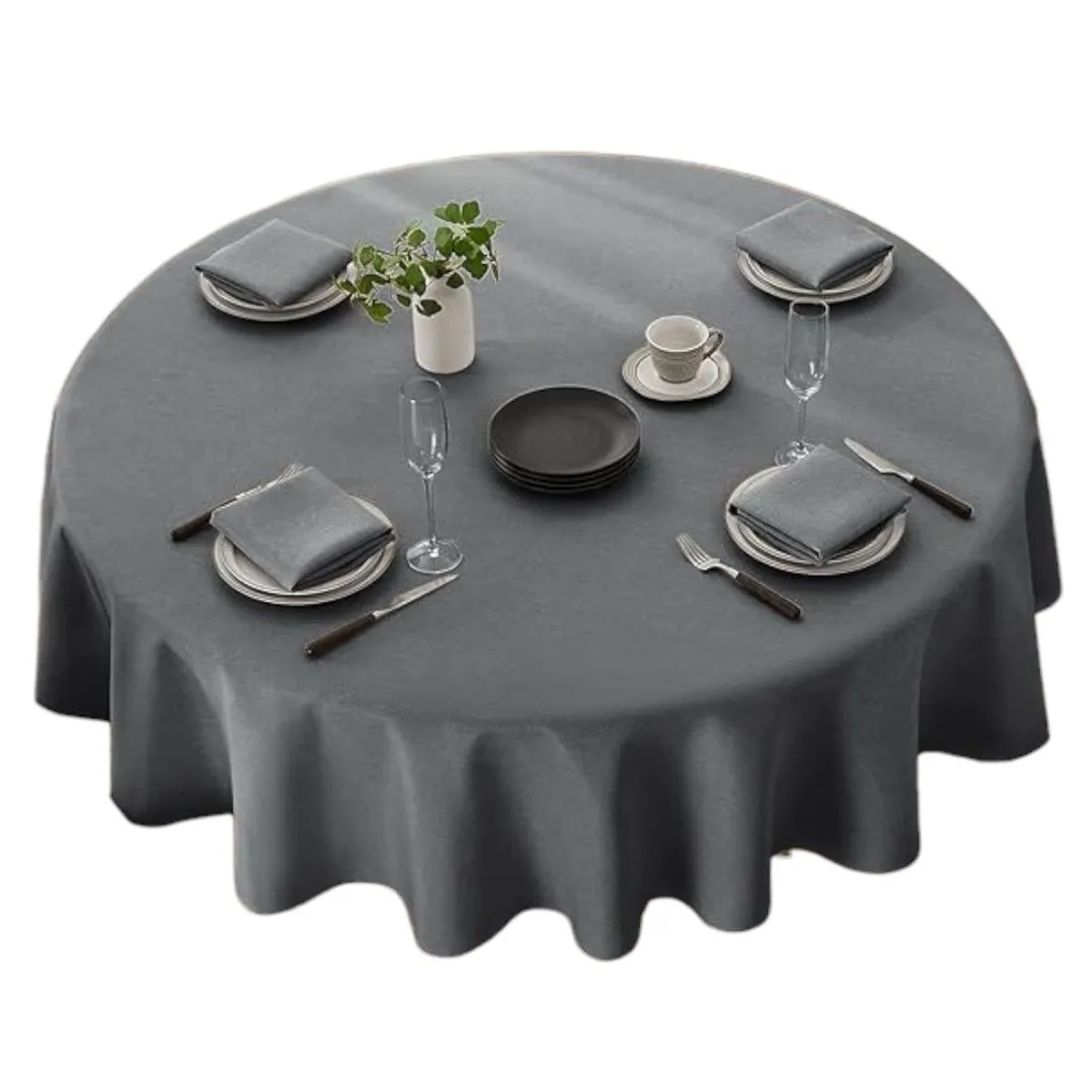 OEM - Mantel De Hule Plastico Mesa Redondo Color 140cm