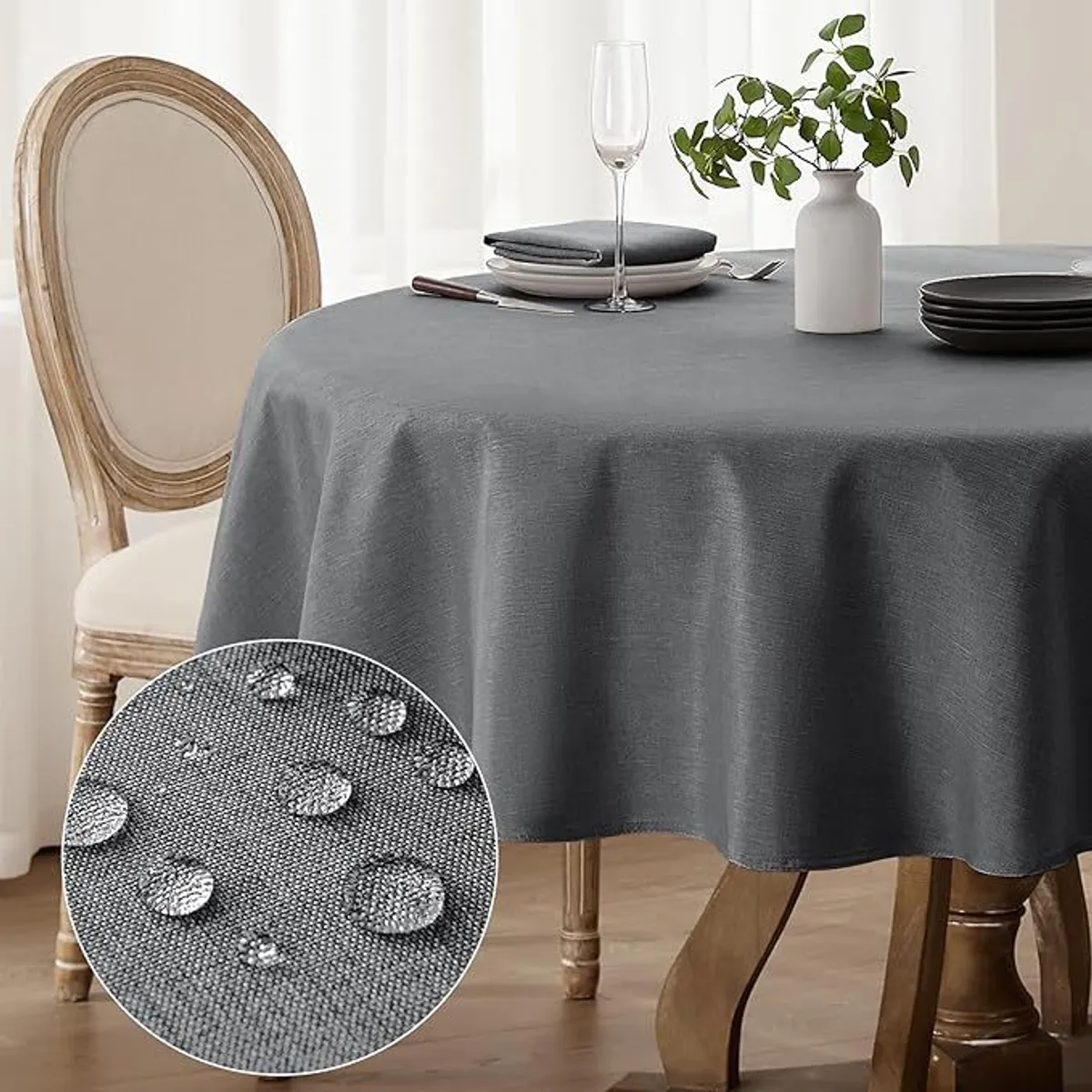 OEM - Mantel De Hule Plastico Mesa Redondo Color 140cm