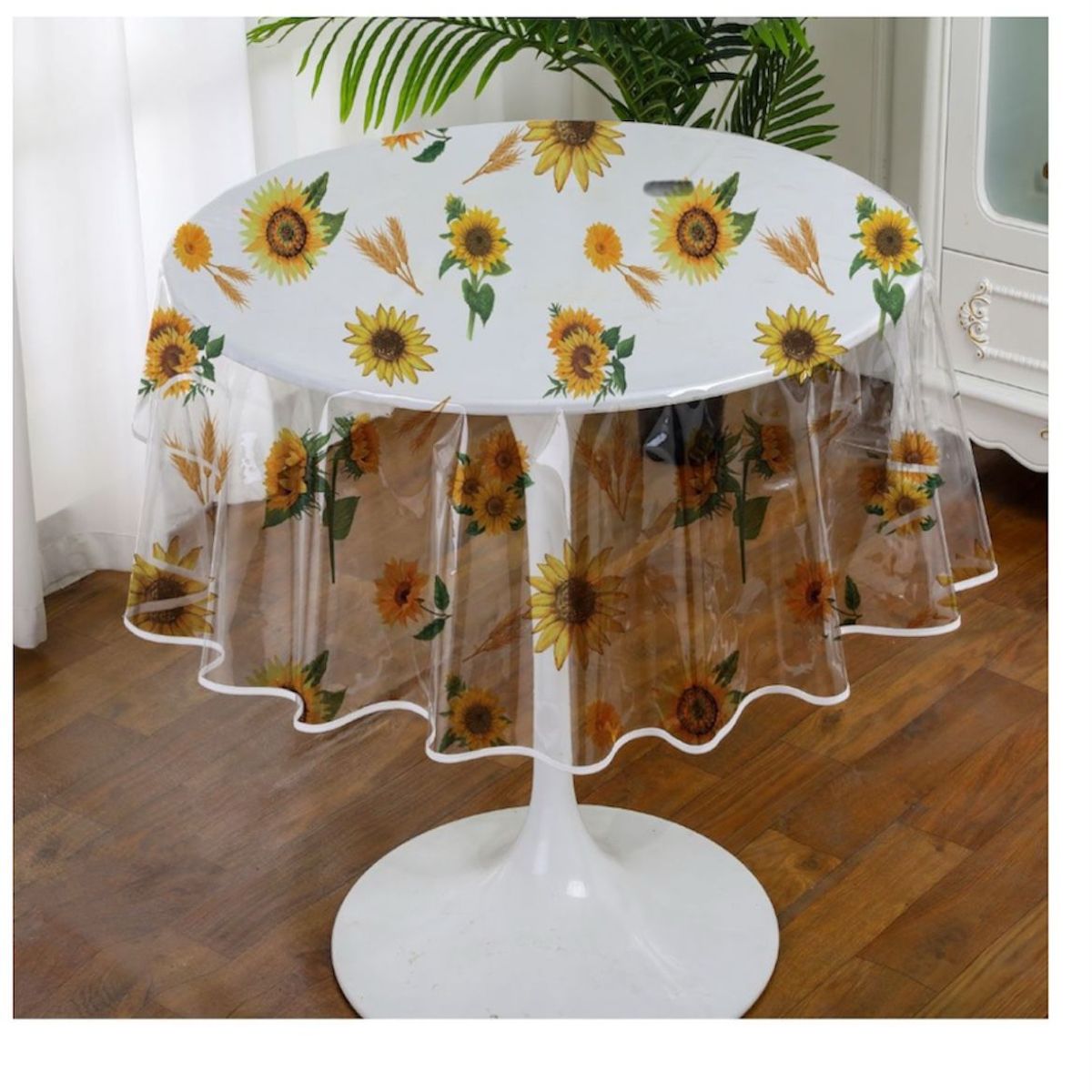 OEM - Mantel De Hule Plastico Redondo Transparente Diseños