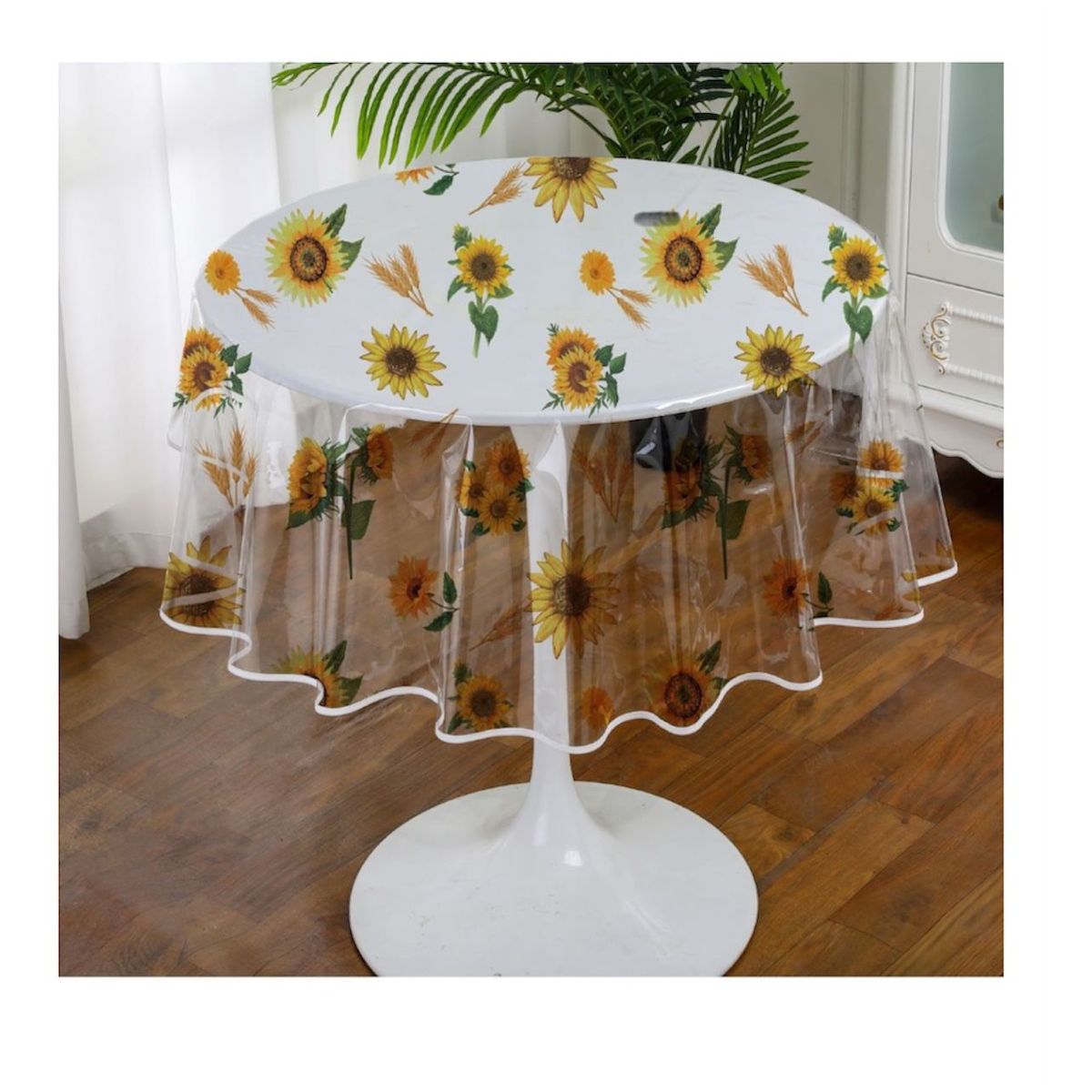 OEM - Mantel De Hule Plastico Redondo Transparente Diseños