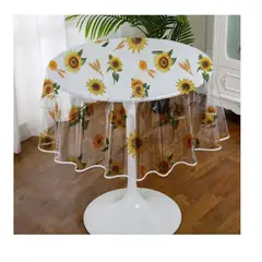 OEM - Mantel De Hule Plastico Redondo Transparente Diseños