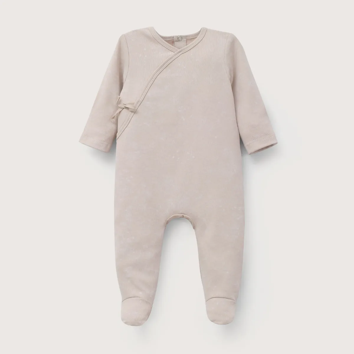 OPALINE - Osito beige con apertura en la espalda de bebé niña