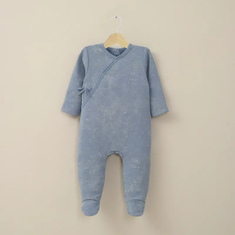 OPALINE - Osito azul con apertura en la espalda de bebé niño