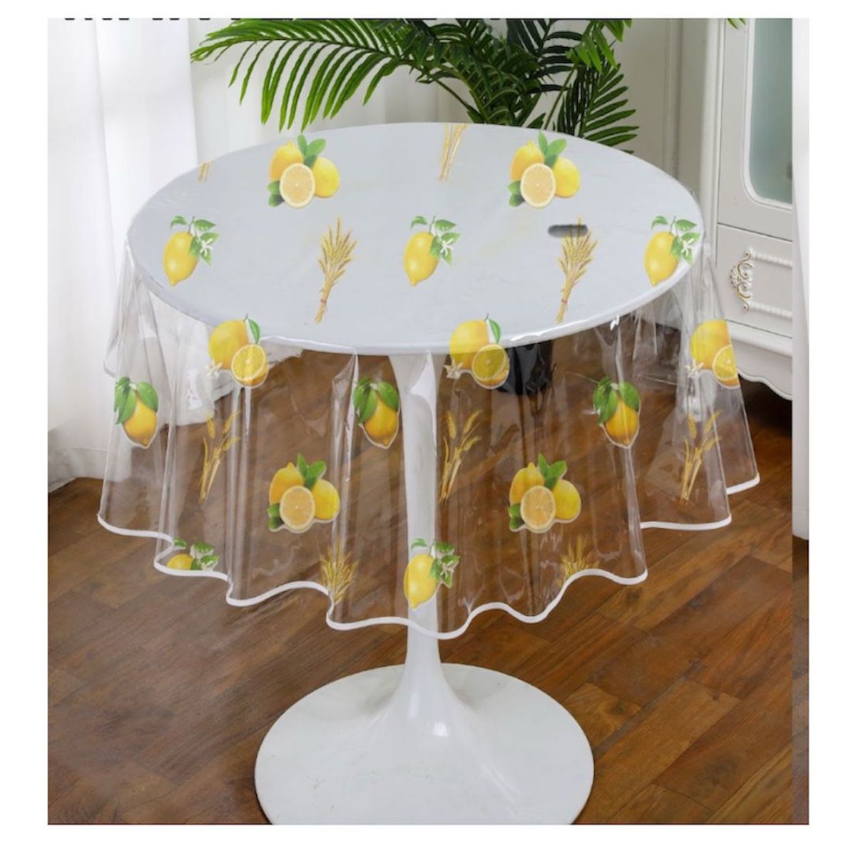 OEM - Mantel De Hule Plastico Redondo Transparente Diseños