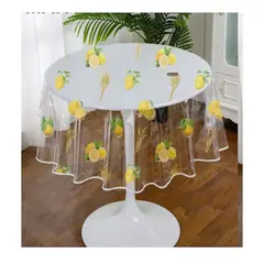 OEM - Mantel De Hule Plastico Redondo Transparente Diseños