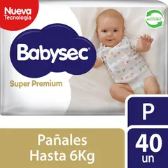 BABYSEC - Pañales De Bebé Super Premium Cuidado Total 40 Un P