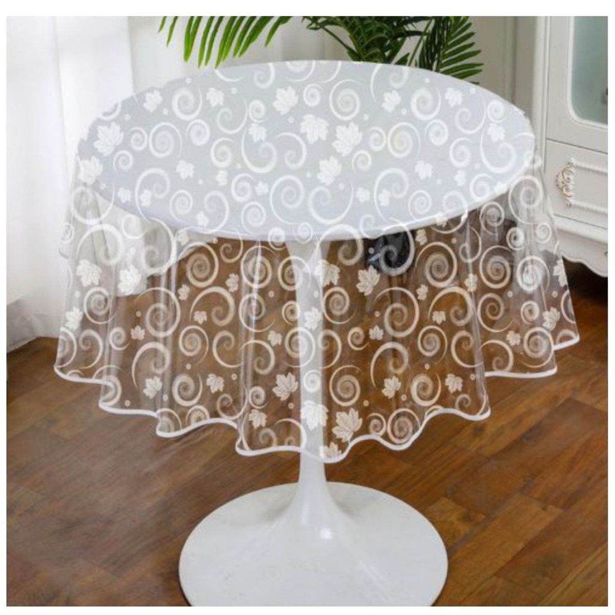 OEM - Mantel De Hule Plastico Redondo Transparente Diseños