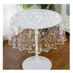 OEM - Mantel De Hule Plastico Redondo Transparente Diseños