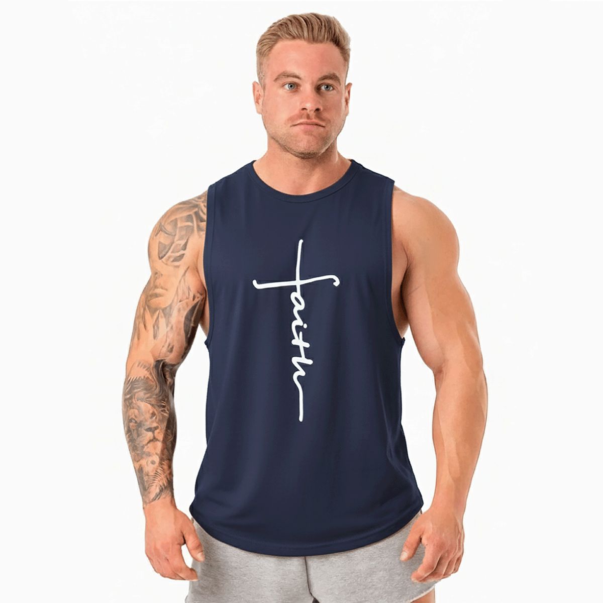 ADEMAN - Polera Musculosa cuello Redondo faith