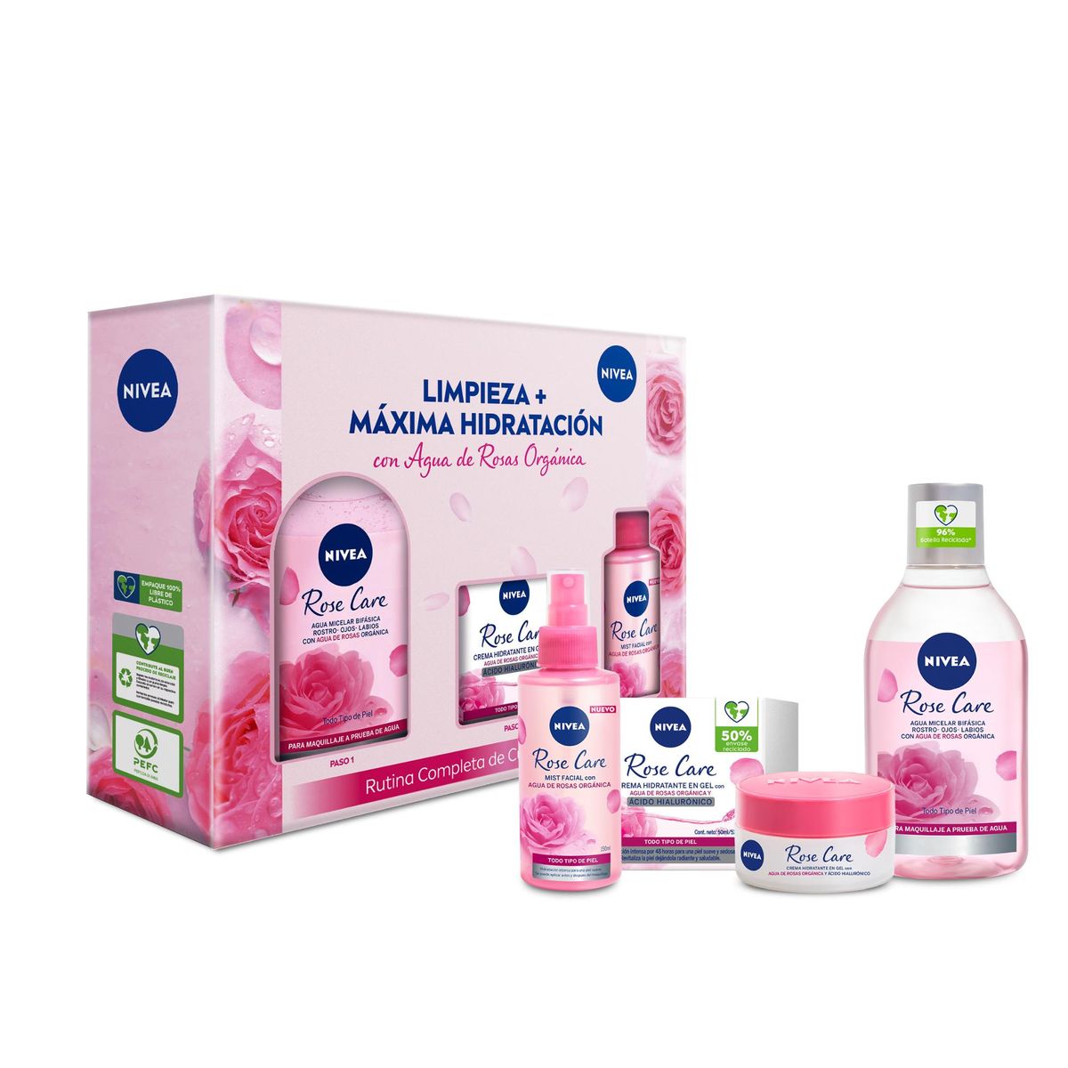 NIVEA - NIVEA PACK Rose Care Micelar & Crema dia & Mist