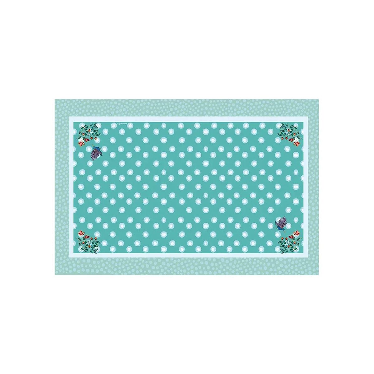 ISA SOLER - Alfombra vinílica 140 x 220 Colibrí Turquesa