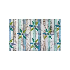 ISA SOLER - Alfombra vinílica 140 x 220 Madera Hojas