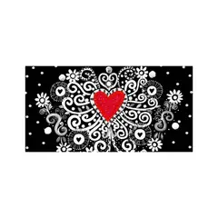 ISA SOLER - Alfombra Corazon Rojo B&N 70 x 140