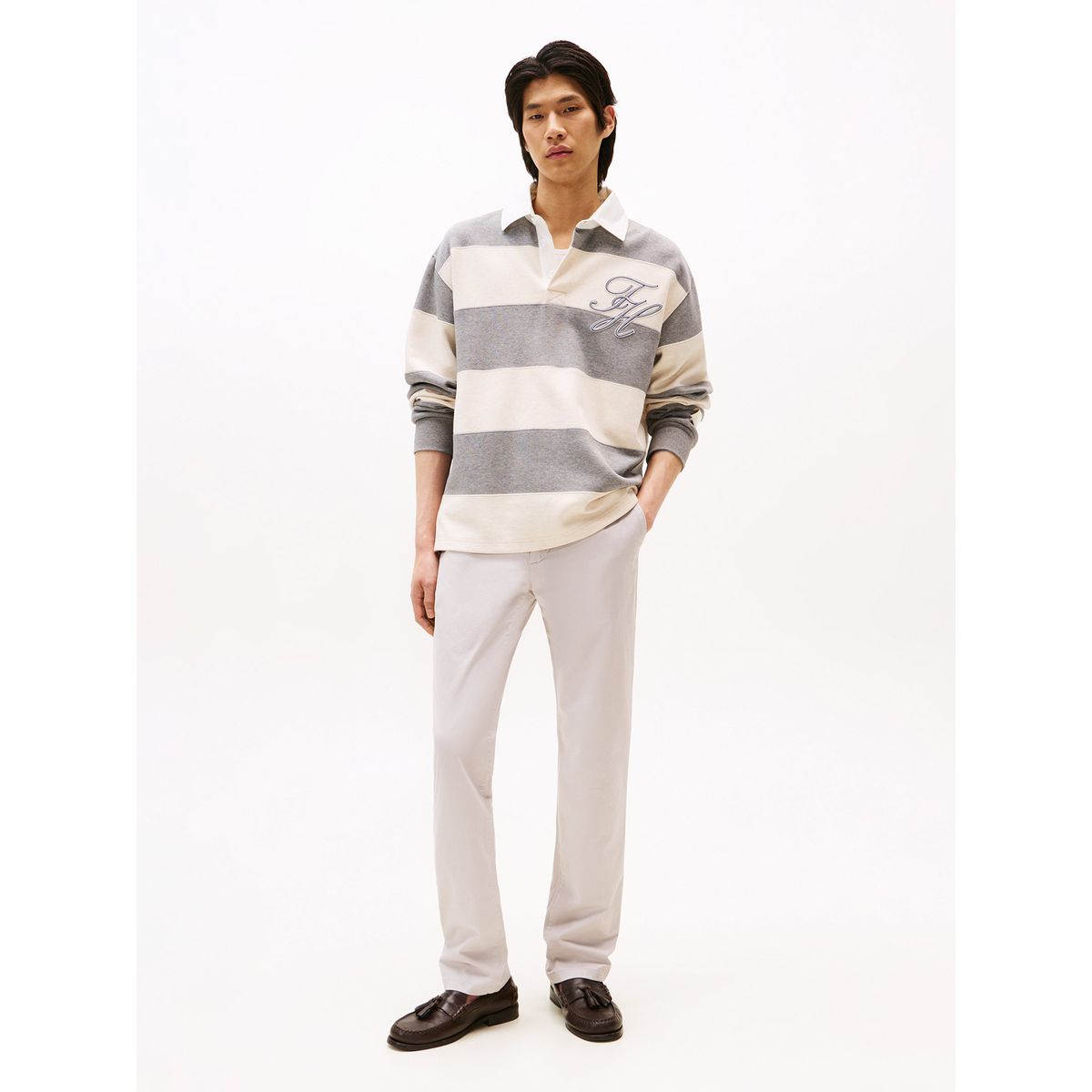 TOMMY HILFIGER - Pantalón Chino Denton Recto Gris Tommy Hilfiger