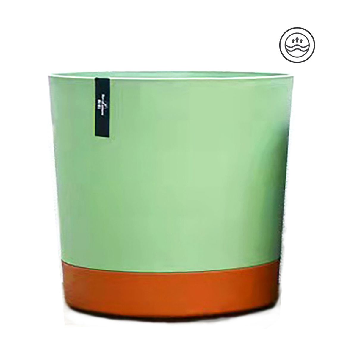 GENERICO - Kit 4 Maceteros con Bandeja Extraíble y Drenaje Reflexivo L Verde