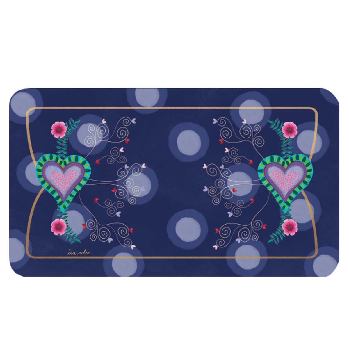 ISA SOLER - Office pad 40 x 70 Azul Profundo