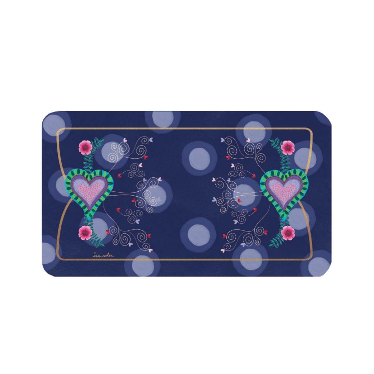 ISA SOLER - Office pad 40 x 70 Azul Profundo